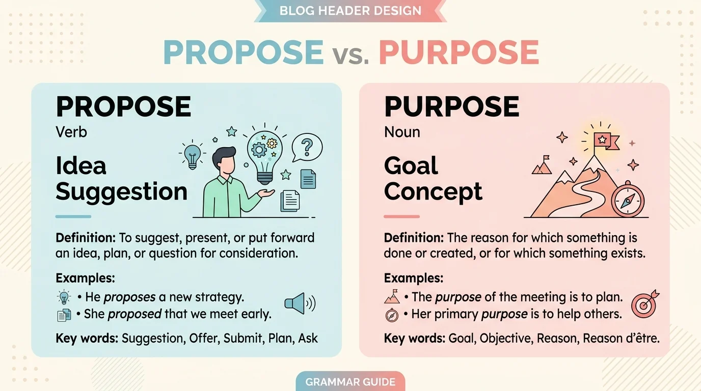 Propose or Purpose: What’s the Difference and When to Use Each