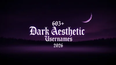 dark aesthetic usernames