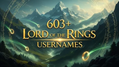lord of the rings usernames