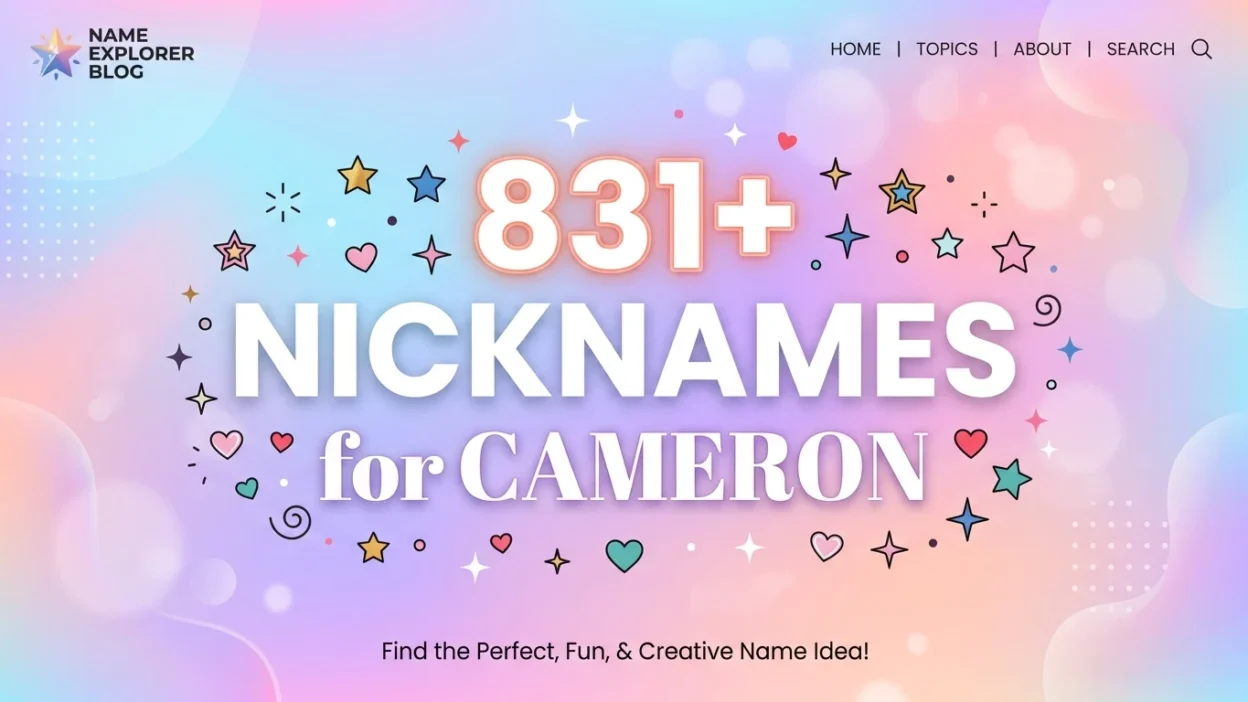 nicknames for cameron