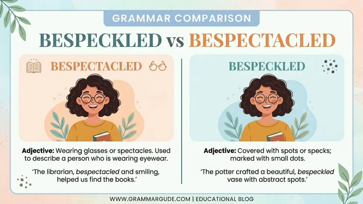 bespeckled or bespectacled