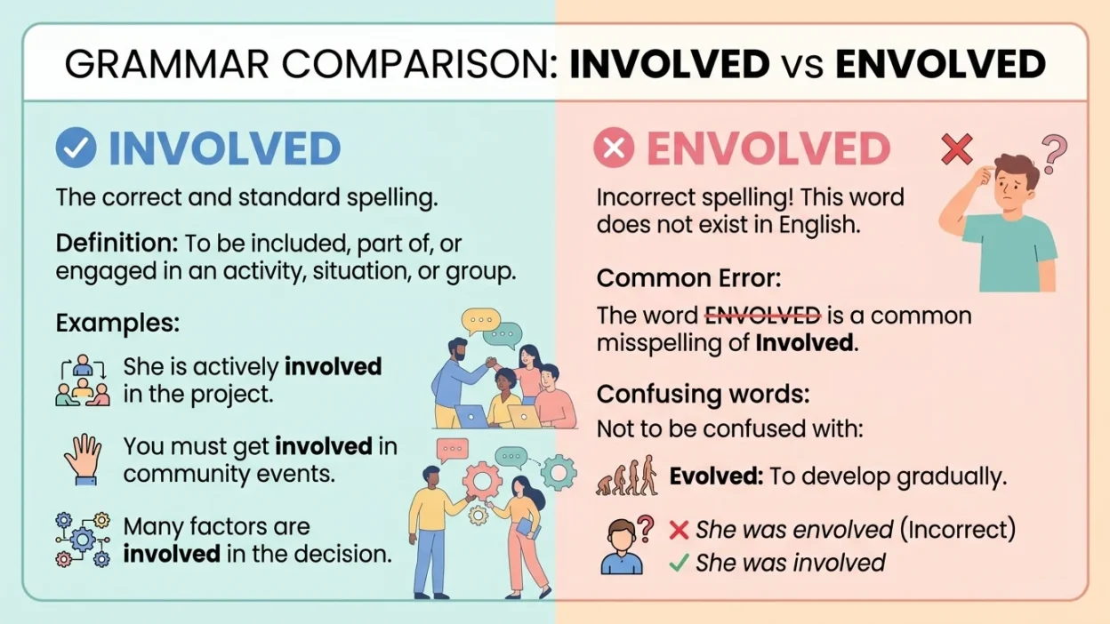 envolved or involved