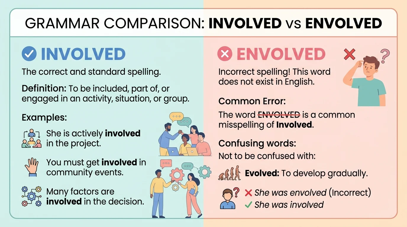 Individual Involve Envolved or Involved: Which One Is Correct and Why It Matters