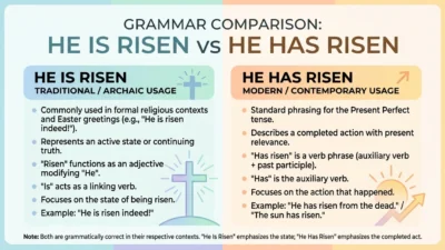 he is risen or he has risen