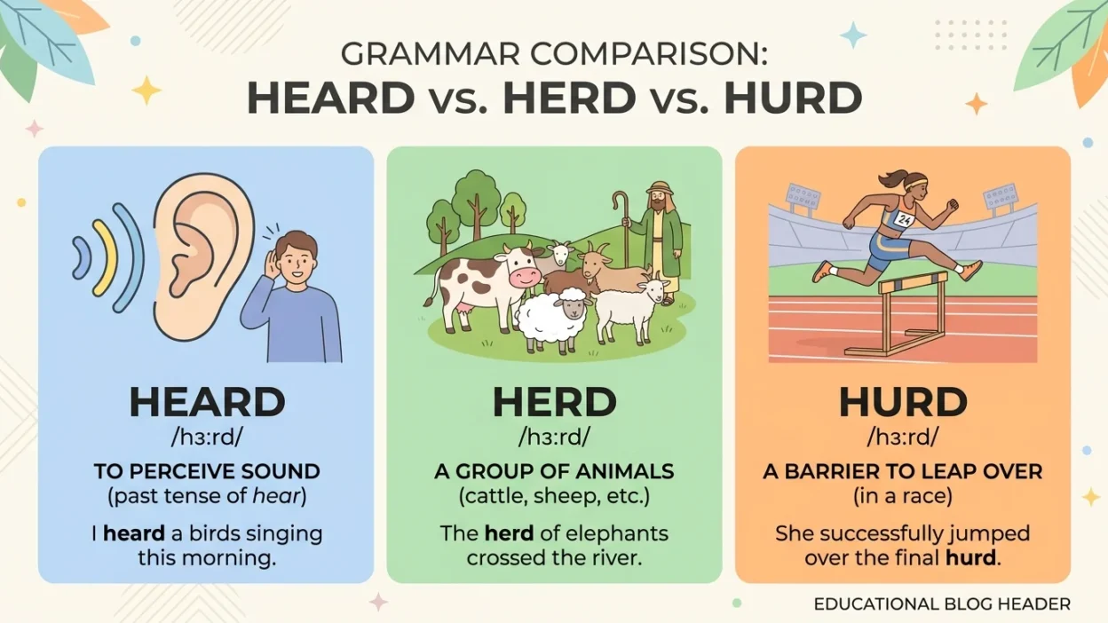 heard vs herd vs hurd