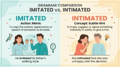 imitated vs intimated
