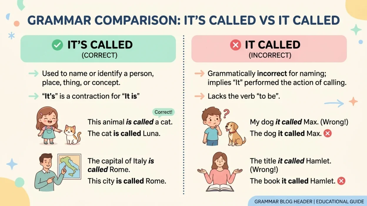 its called vs it called