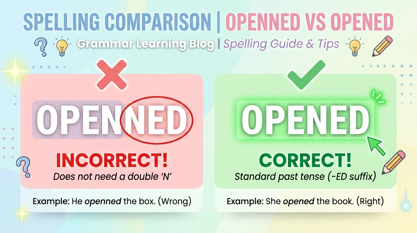 Open Been Openned or Opened: Which Spelling Is Correct? Meaning, Examples, and ...