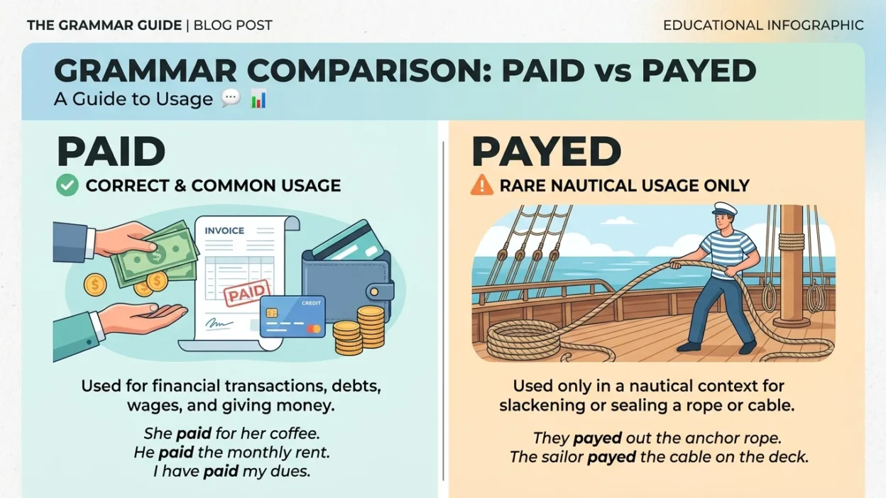 paid vs payed