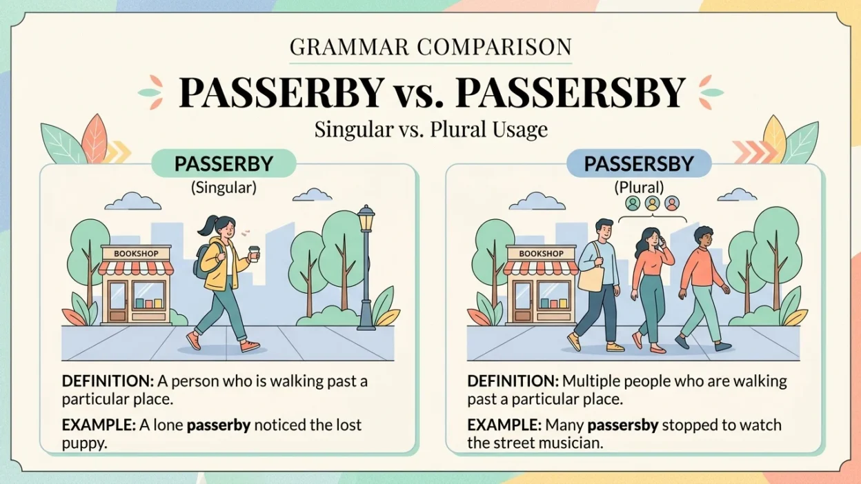passerbyers or passersby or passerby