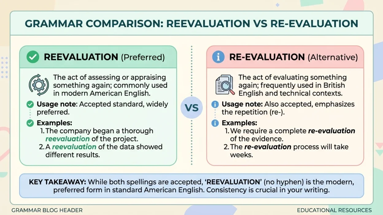 reevaluation or re-evaluation
