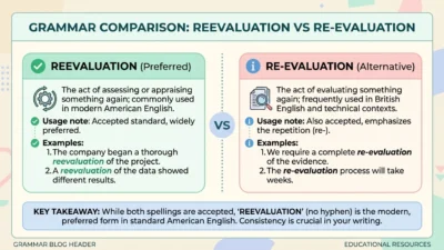 reevaluation or re-evaluation