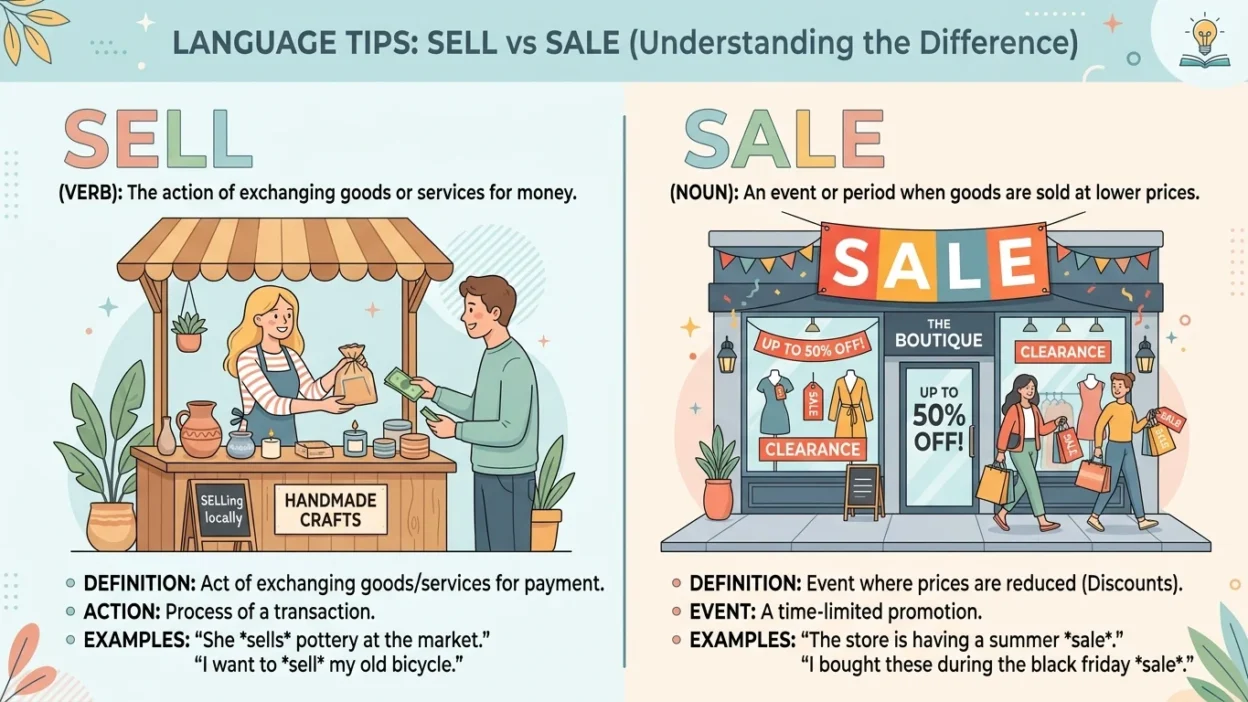 sell vs sale