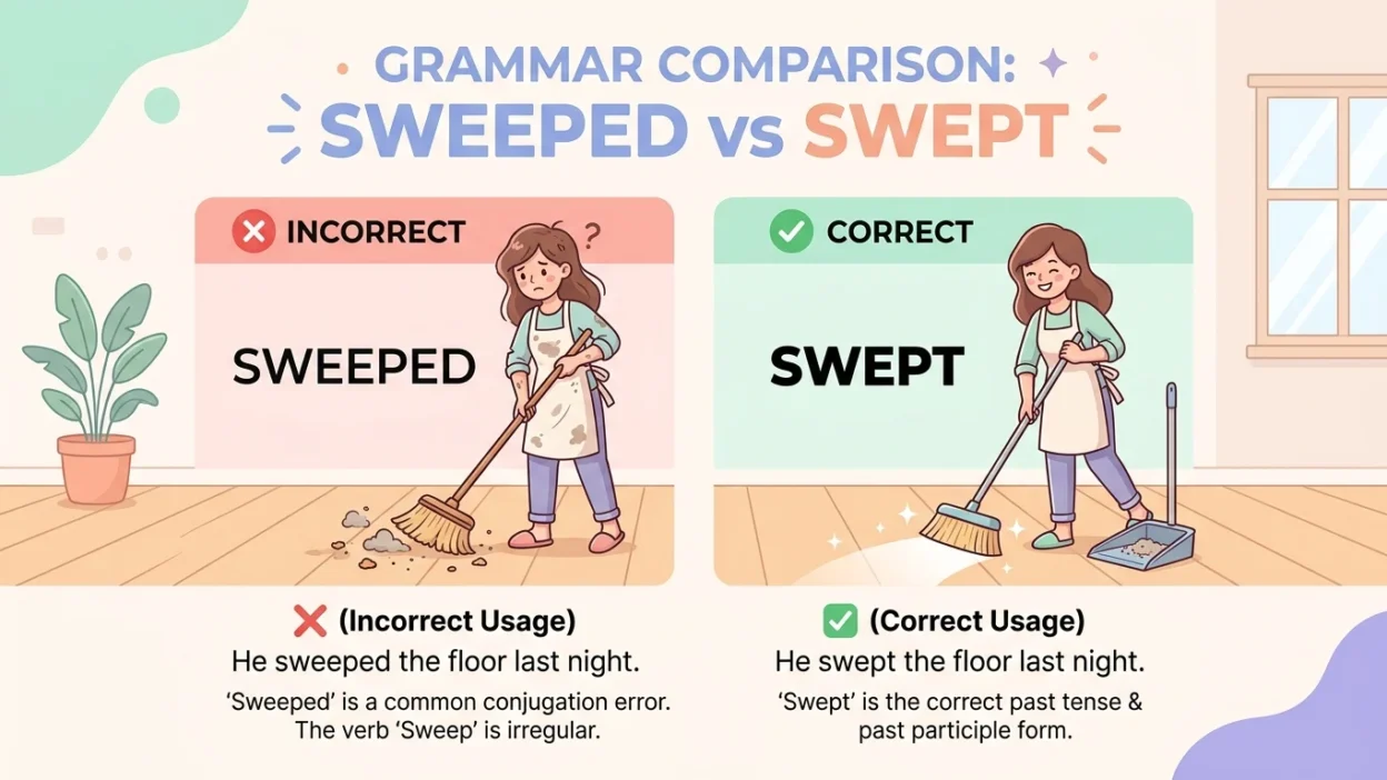 sweeped vs swept