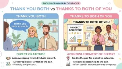 thank you both or thanks to both of you