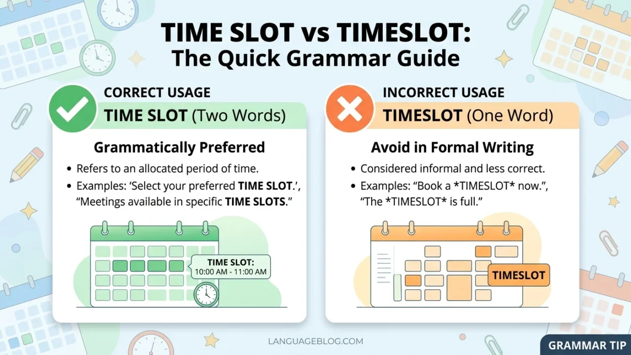 timeslot or time slot